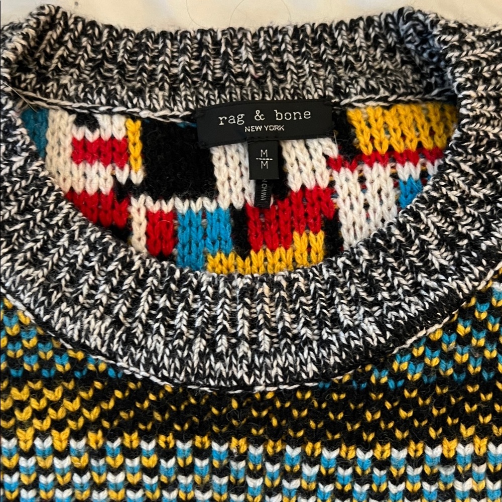 rag & bone Multicolor Crew Neck Sweater - Picture 3 of 7